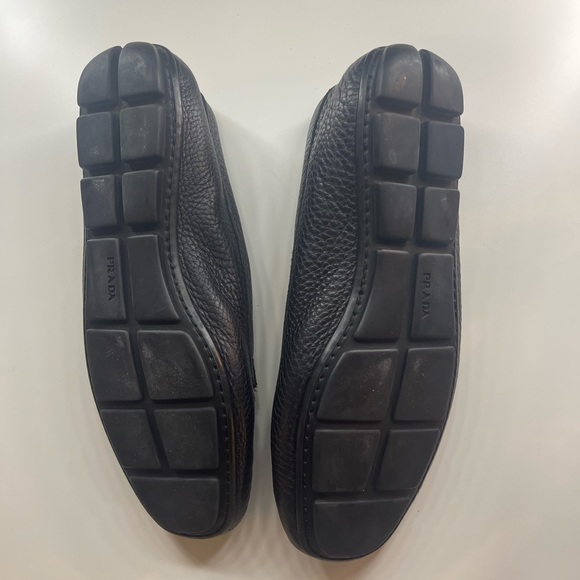 Prada pebbled leather bow driving loafers - Picture 5 of 7